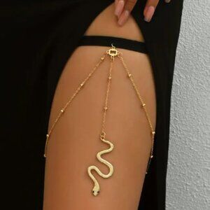 Gold Snake Chain Leg Jewelry